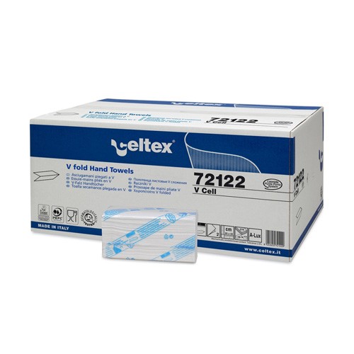 Image of Celtex 72.122 Hajtogatott kéztörlő, 2 rétegű, 100% cel., 25x22, 15×210
