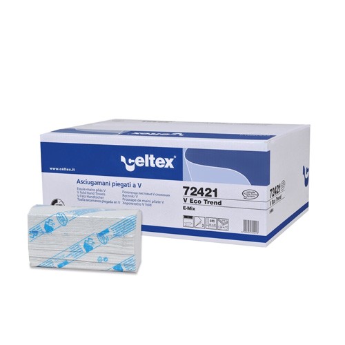 Image of Celtex 72.421 Hajtogatott kéztörlő, 2 rétegű, 50% cell., 21,5x22, 15×210